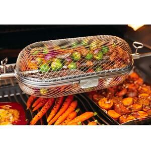 Napoleon rotisserie stainless steal wire grill grilling basket for veggies fries